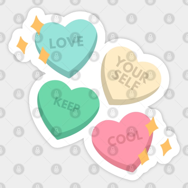 keep cool and love yourself Sticker by Petites Choses